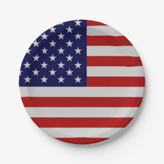 American Flag Paper Plate