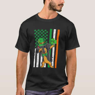 American Flag Patricks Day T Cute Dachshund Leprec T-Shirt