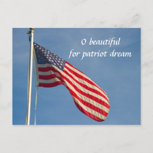 American Flag Patriot Dream Personalize Postcard