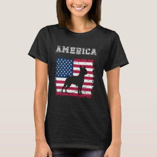 American Flag Patriotic 4th of July Boston Terrier T-Shirt