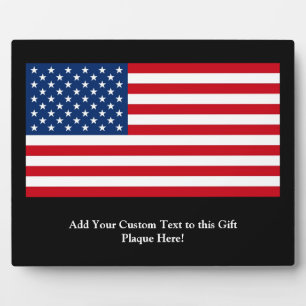 American Flag Patriotic Award Plaque