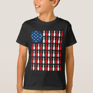 American Flag - Patriotic Bowler And Bowling T-Shirt