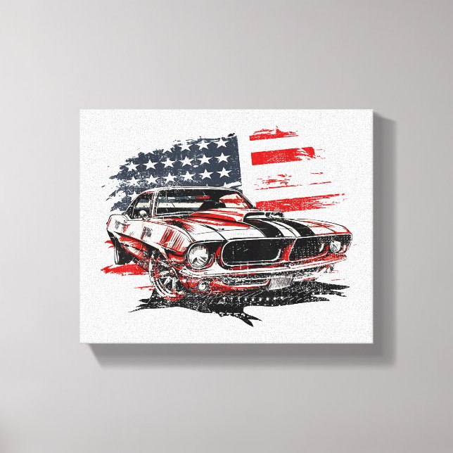 American Flag Patriotic  Canvas Print (Front)