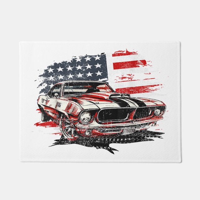 American Flag Patriotic  Doormat (Front)