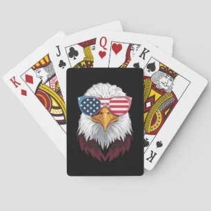 American Flag Patriotic Eagle 4th Of July Playing Cards