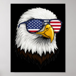 American Flag Patriotic Eagle Shirt Men Boys 4th O Poster
