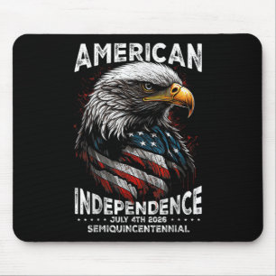 American Flag Patriotic Eagle Usa 250th Years 4th Mouse Pad