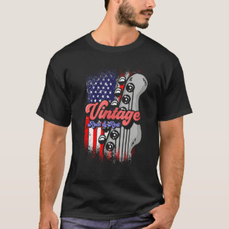 American Flag  Patriotic Guitarist  Vintage Rock A T-Shirt