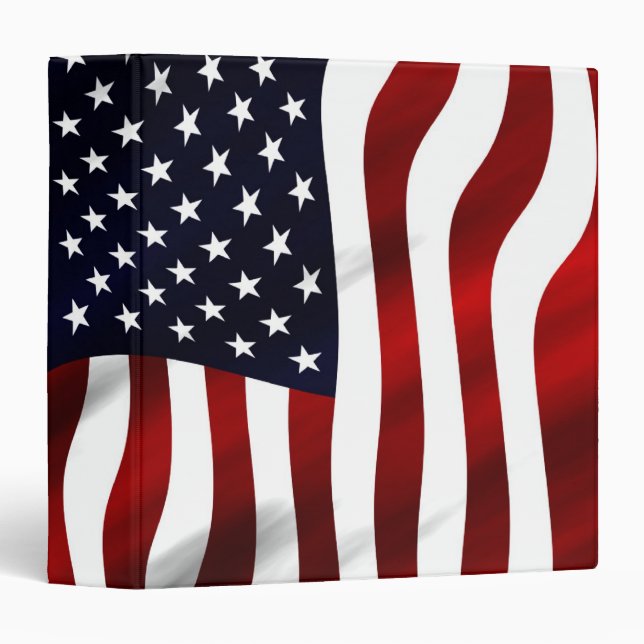American Flag Patriotic Independence Day Binder (Front/Spine)