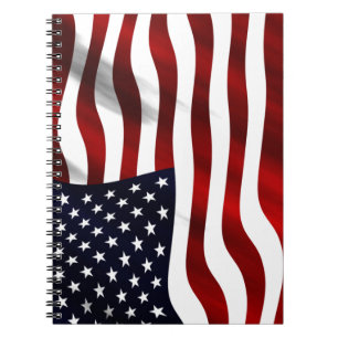 American Flag Patriotic Independence Day Notebook