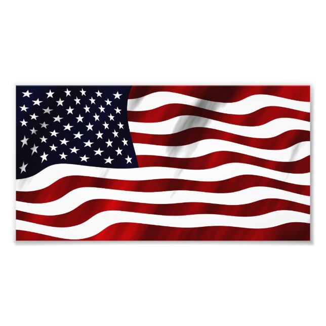 American Flag Patriotic Independence Day Photo Print (Front)