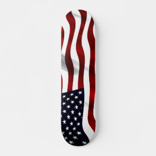 American Flag Patriotic Independence Day Skateboard
