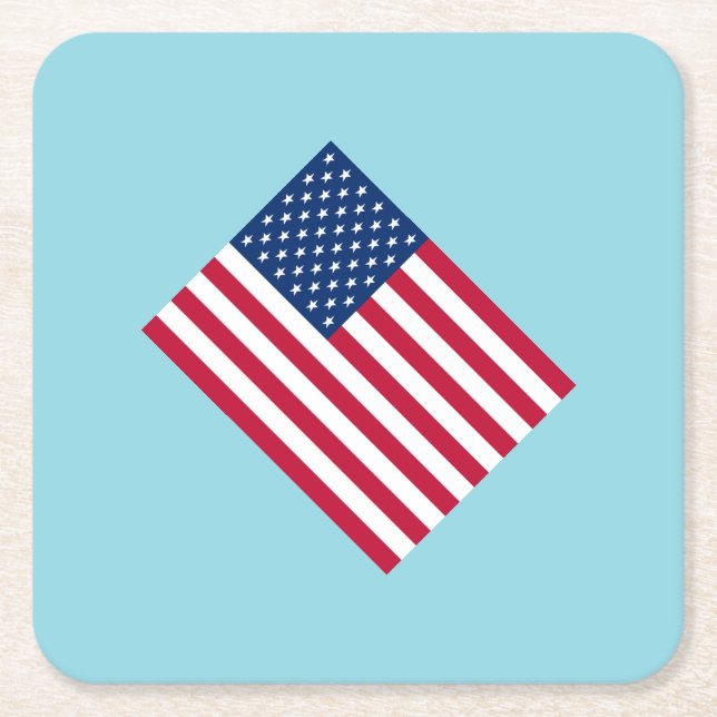 American Flag Patriotic Party  Paper Coasters (Front)