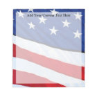 American Flag Patriotic Personalized Memo Pad