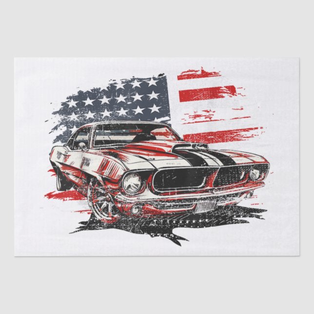 American Flag Patriotic  Tissue Paper (Front)