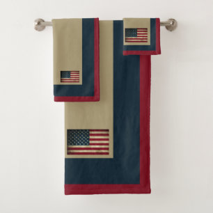 American Flag Patriotic Towel Set