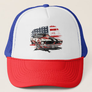 American Flag Patriotic  Trucker Hat