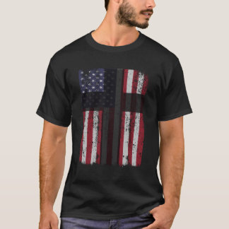 American Flag Patriotic Usa Christian Cross T-Shirt