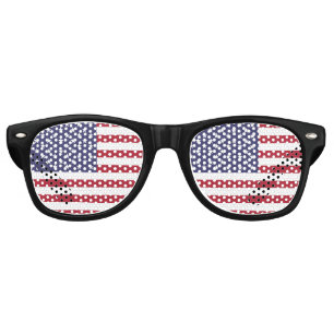 American Flag Patriotic USA  Retro Sunglasses