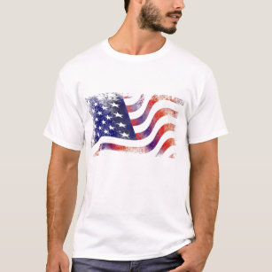American Flag Patriotic Vintage Design T-Shirt