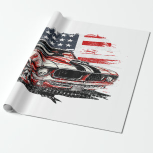 American Flag Patriotic  Wrapping Paper