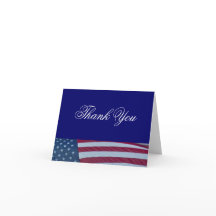 American Flag Patriotique Merci Cartes