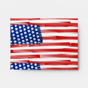 American flag patterned envelope