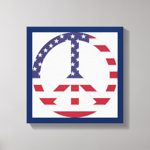 AMERICAN FLAG PEACE SIGN