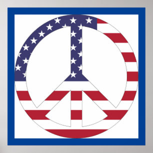 AMERICAN FLAG PEACE SIGN