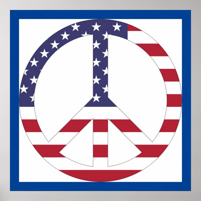AMERICAN FLAG PEACE SIGN (Front)