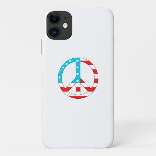 American Flag Peace Sign iPhone 11 Case