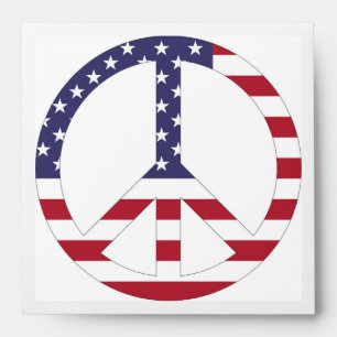 AMERICAN FLAG PEACE SIGN ENVELOPES