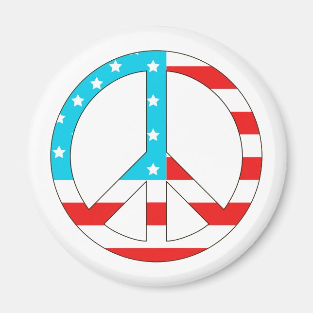 American Flag Peace Sign Magnet (Front)