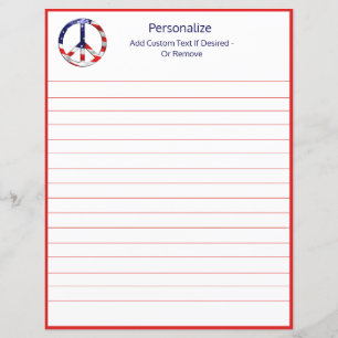 American Flag Peace Sign Symbol Personalized