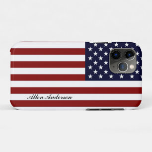 American Flag Personal Name or Monogram iPhone 11 Pro Case