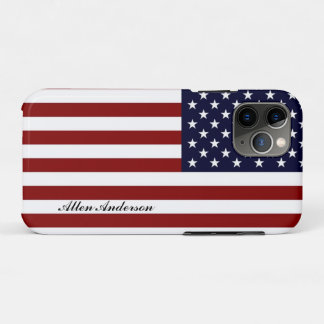 American Flag Personal Name or Monogram iPhone 11 Pro Case