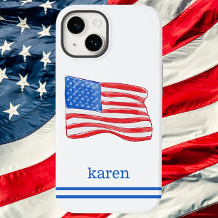 American Flag Personalized Case-Mate iPhone 14 Case