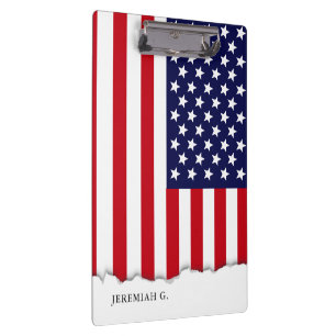 American Flag Personalized Clipboard