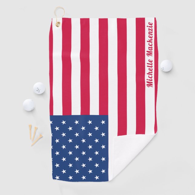 American Flag | Personalized Golf Towel (InSitu)