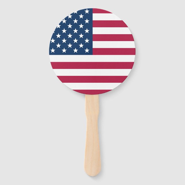 American Flag Personalized Hand Fan (Front)