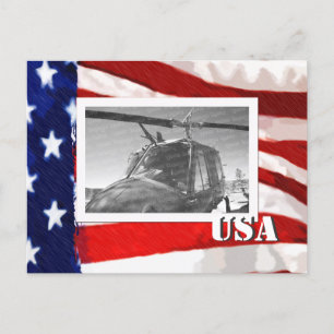 American Flag Photo Frame Postcard