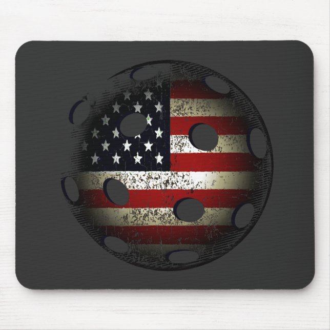 American Flag Pickle Ball USA Mouse Pad (Front)