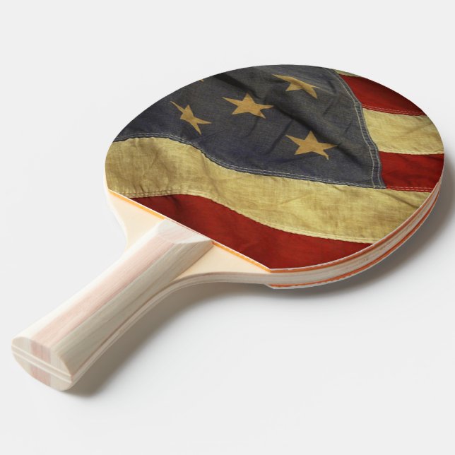 American Flag Ping Pong Paddle (Back Angle)