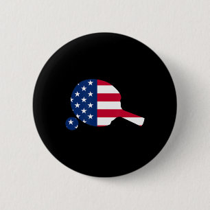 American Flag Ping Pong Table Tennis Player Equipm 2 Inch Round Button
