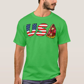 American Flag Pizza T-Shirt