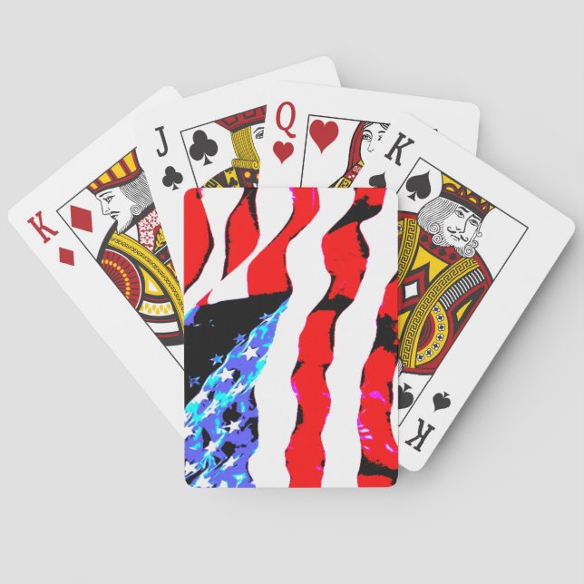 American flag playing cards (Back)