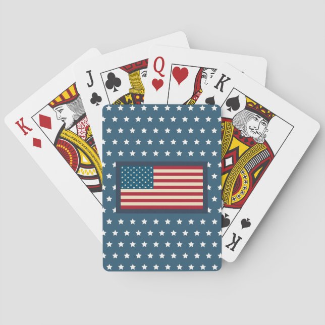  American Flag Playing Cards Gift (Back)