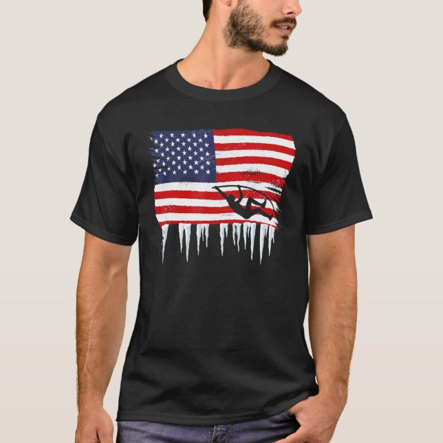 American Flag  Pole Vault 1 T-Shirt (Front)