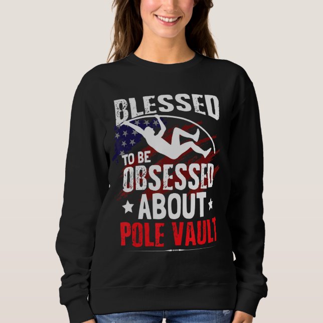 American Flag Pole Vaulting Sweatshirt (Front)