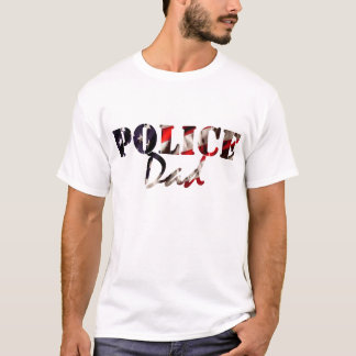 American Flag Police Dad T-Shirt